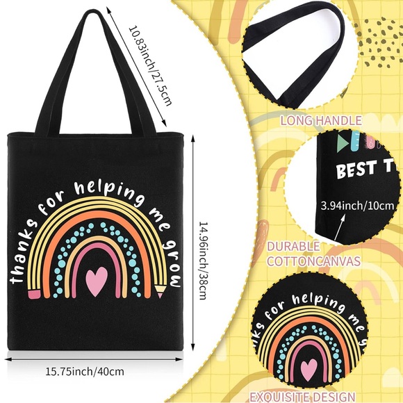 Black Teacher-Themed Shoulder Bag (Random 1pc) - Picture 2 of 6